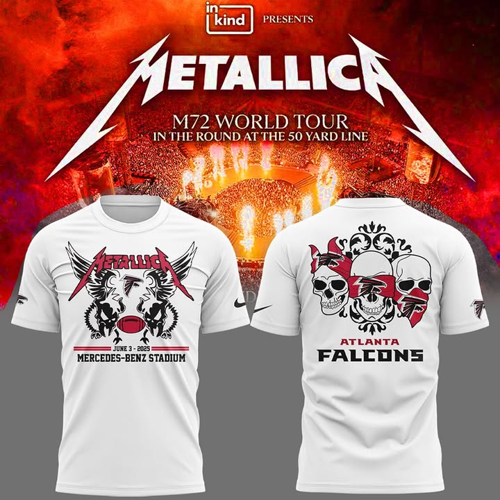 Atlanta Falcons x Metallica Tour 2025 T-Shirt Atlanta Falcons Merch Unique Football Gifts