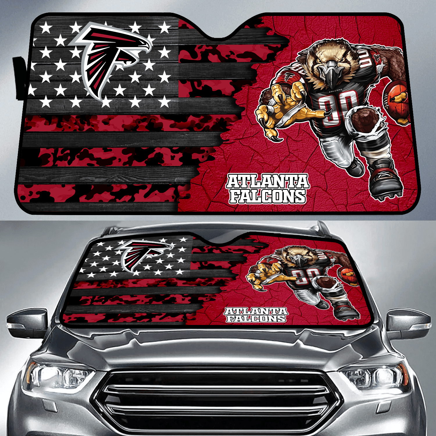 Atlanta Falcons X NFL Auto Sun Shade Gifts For Football Fan
