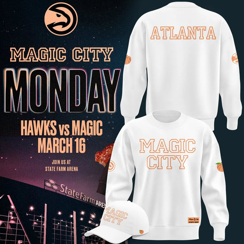 Atlanta Hawks 2026 Magic City True To Atlanta Sweatshirt Basketball Clothing Hawks Fan Gear
