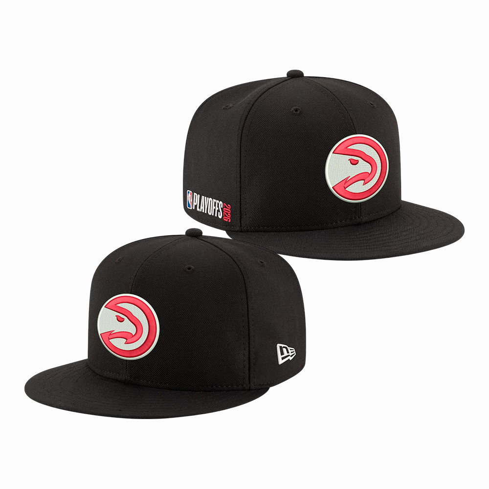 Atlanta Hawks New Era NBA Playoffs 9FIFTY Snapback Hat Atlanta Hawks Merc Gift For Basketball Lovers