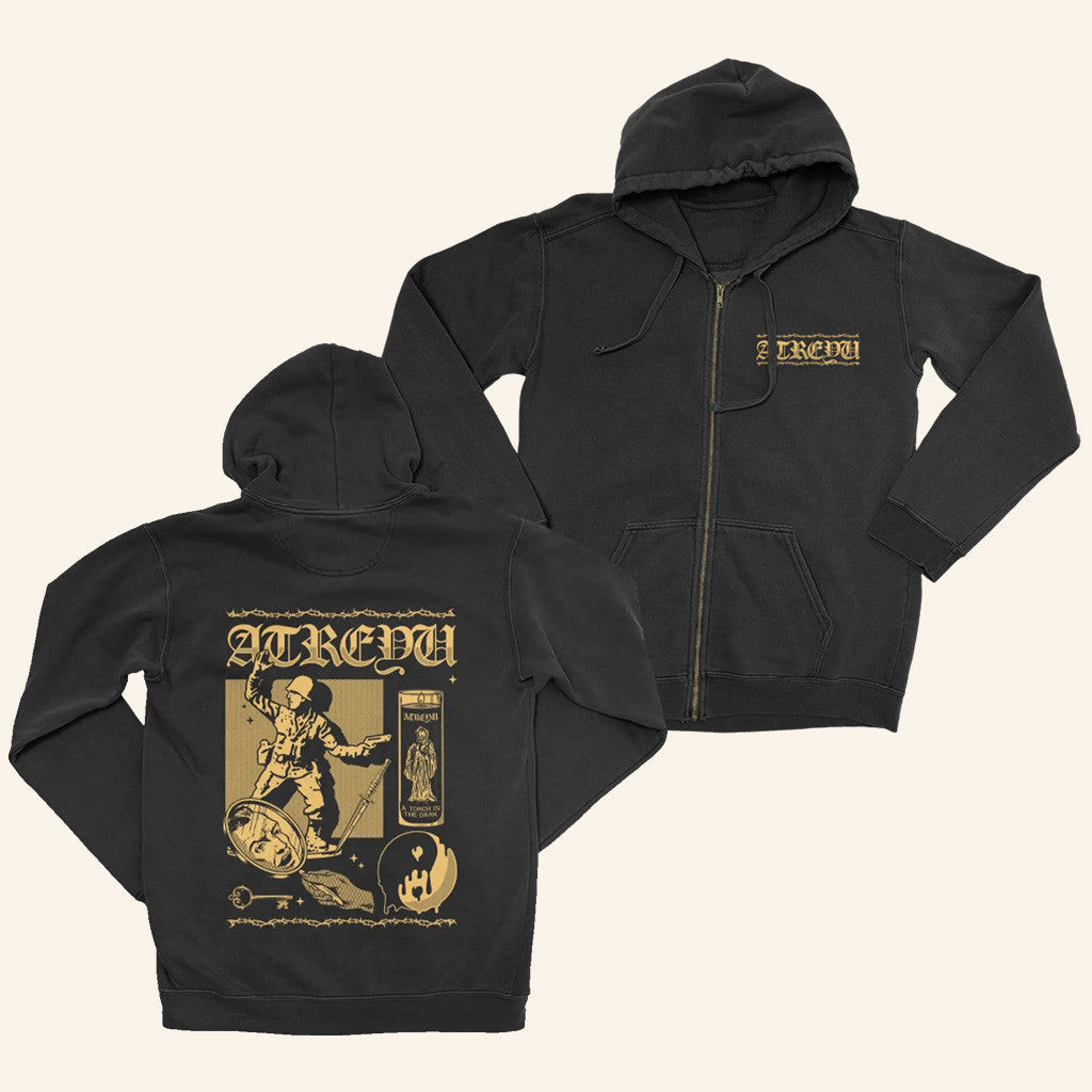 Atreyu Merch Atitd Torch Light Zip Hoodie Best Gifts For Dad