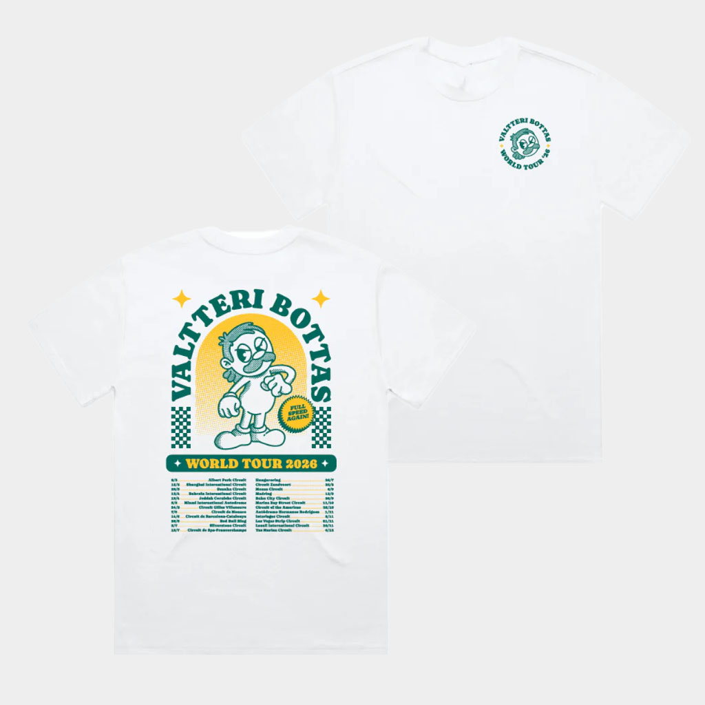 Attaboy Hair Merch Valtteri Bottas World Tour T-Shirt Gift Ideas For Husband