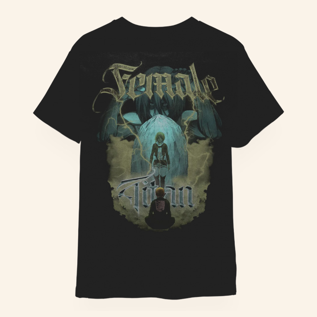 Attack On Titan Merch Female Titan T-Shirt Birthday Gift Ideas For Anime Fans Attack On Titan Merch Female Titan T-Shirt Birthday Gift Ideas For Anime Fans