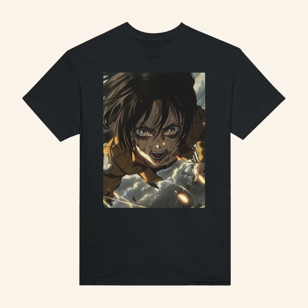 Attack On Titan Merch Mikasa In Combat Mode T-Shirt Gift For Manga Lover Attack On Titan Merch Mikasa In Combat Mode T-Shirt Gift For Manga Lover