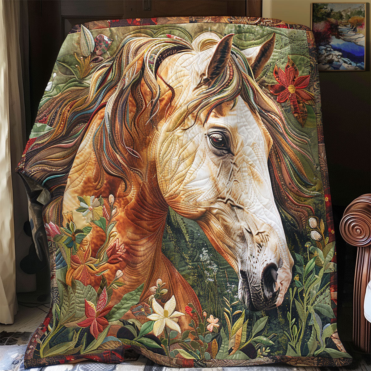 Attractive Horse Quilt Blanket Luxury Throw Blankets 50Th Birthday Gifts For Men