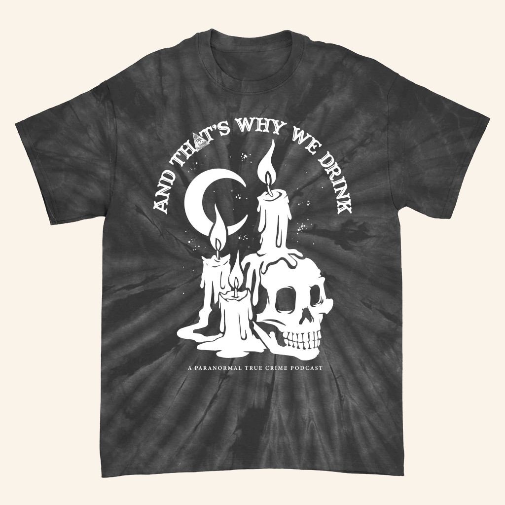 ATWWD Merch Candle Skull Black Spider Tie Dye T-Shirt Gifts For Podcast Lovers ATWWD Merch Candle Skull Black Spider Tie Dye T-Shirt Gifts For Podcast Lovers