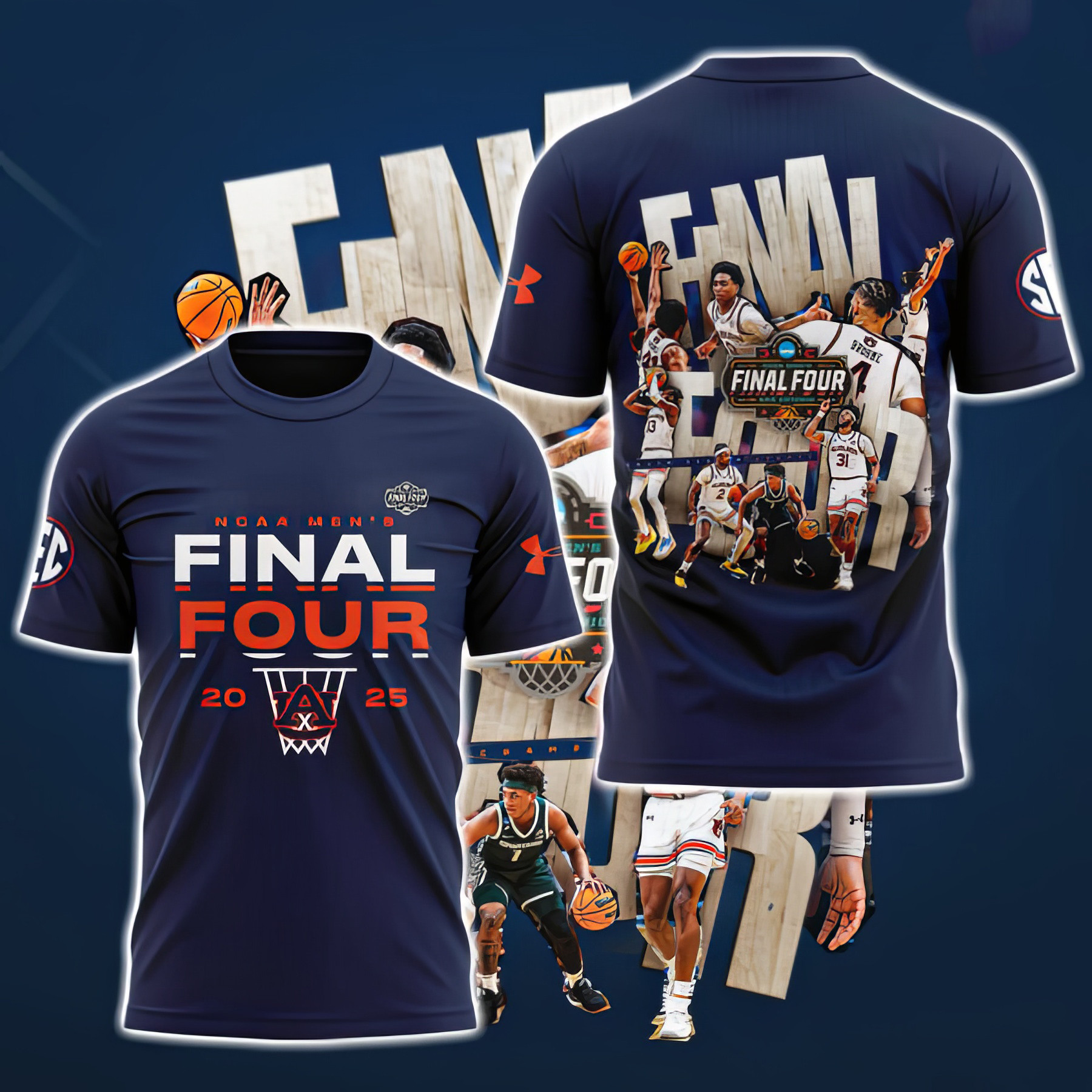 Auburn Basketball Final Four T-Shirt Great Gifts For Basketball Fans