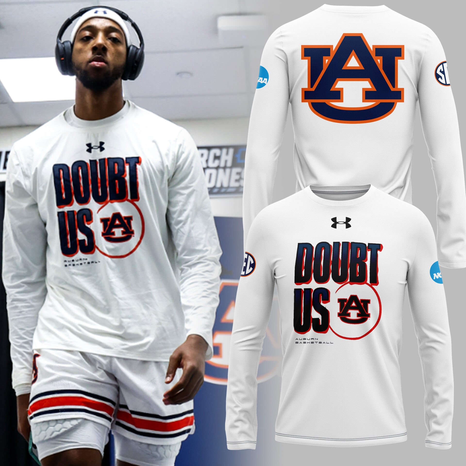 Auburn Doubt Us Long Sleeve Shirt Best Gift For A Basketball Fan