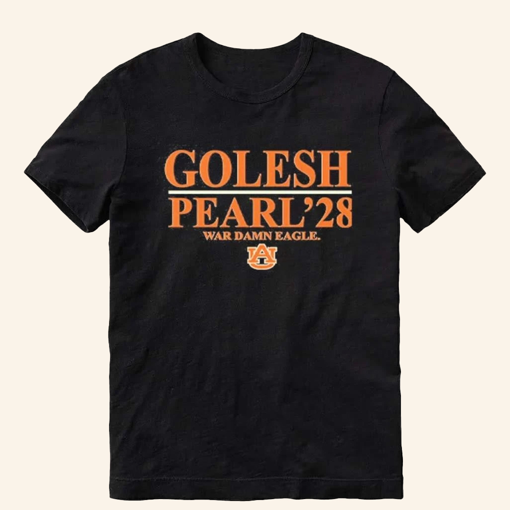 Auburn Football Merch Golesh Pearl '28 War Damn Eagle T-Shirt Best Football Fan Gifts