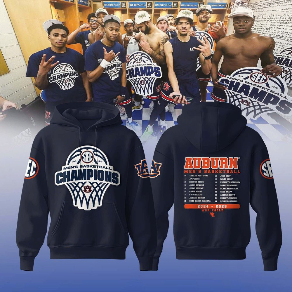 Auburn Men's Basketball SEC Regular Season Champions 2025 Special Hoodie Fans Gifts