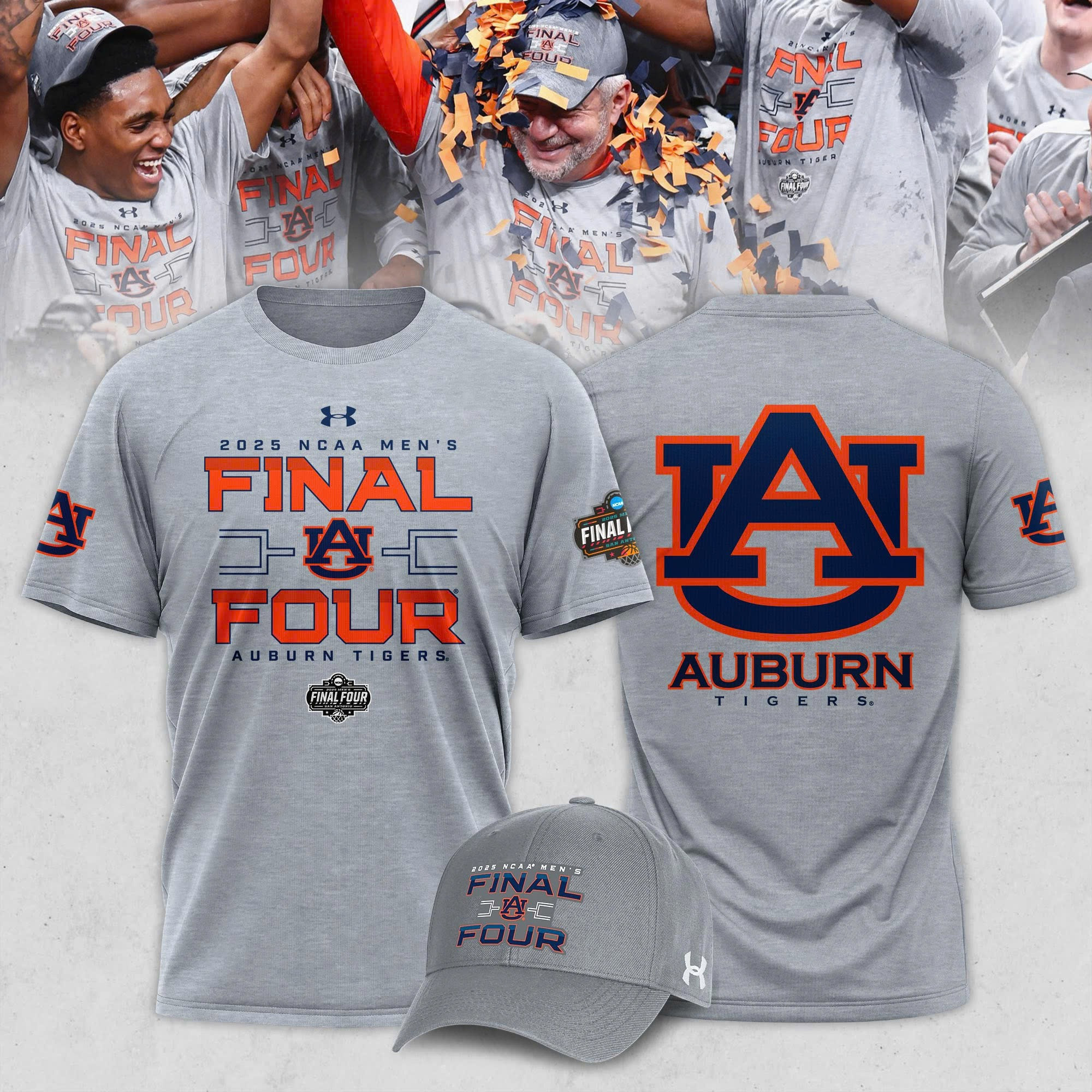 Auburn Tigers 2025 Final Four T-Shirt Hat Men's Basketball March Madness Merch Fan Gear