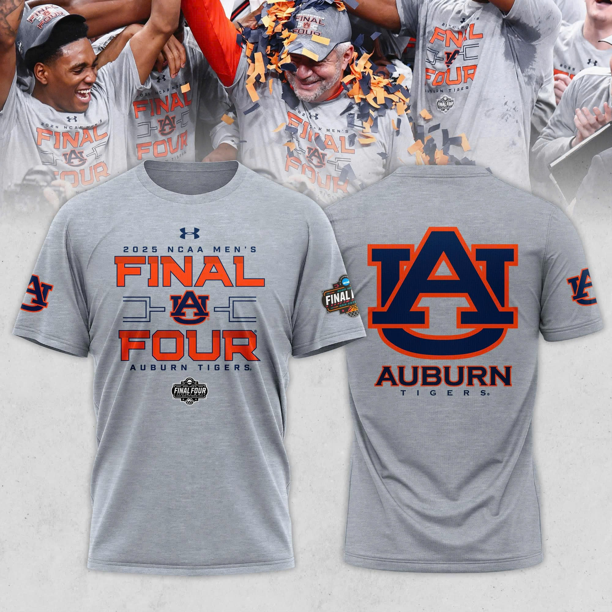 Auburn Tigers 2025 Final Four T-Shirt Men's Basketball March Madness Merch Fan Gear