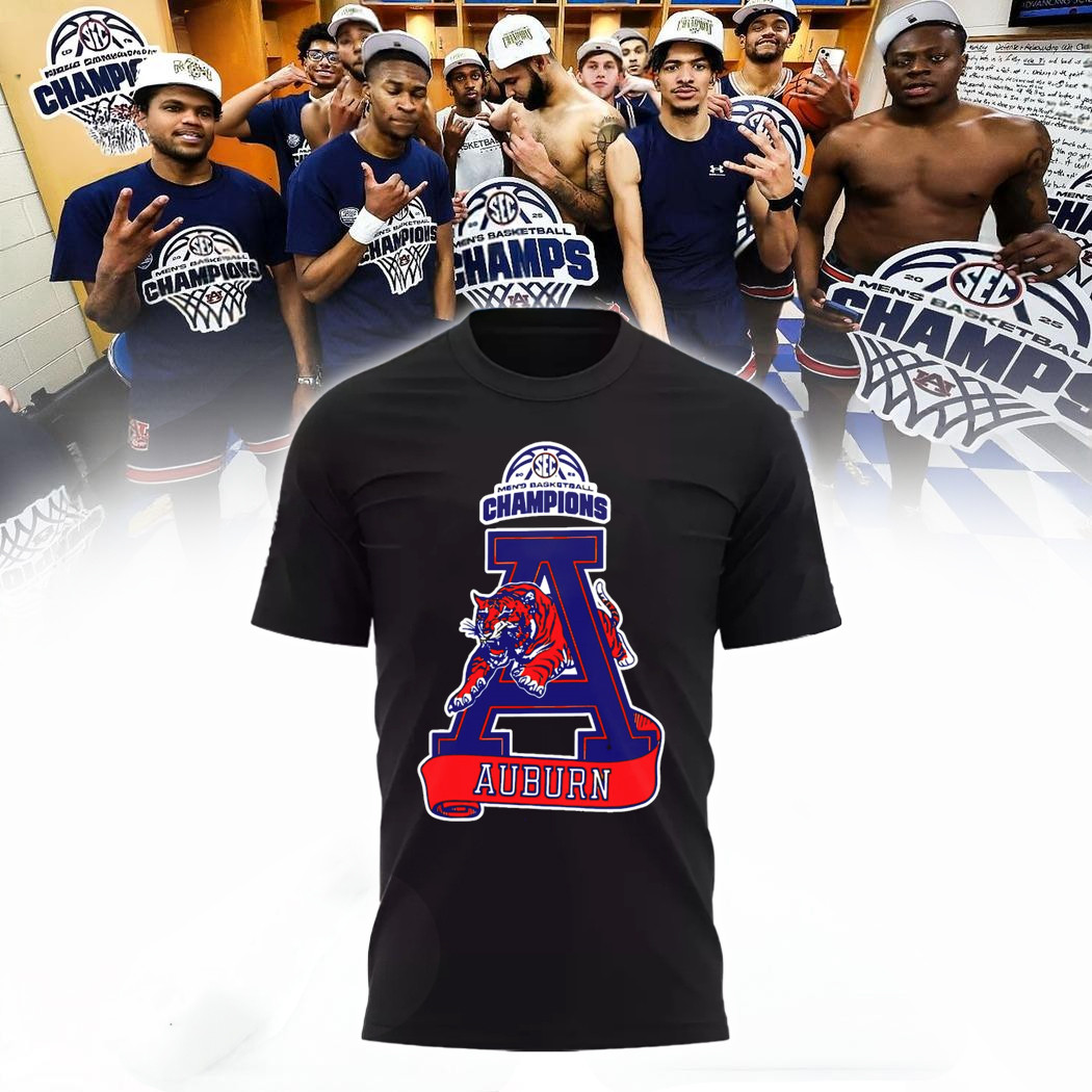 Auburn Tigers 2025 SEC Men's Basketball Regular Season Champions Shirt Gifts For Fans