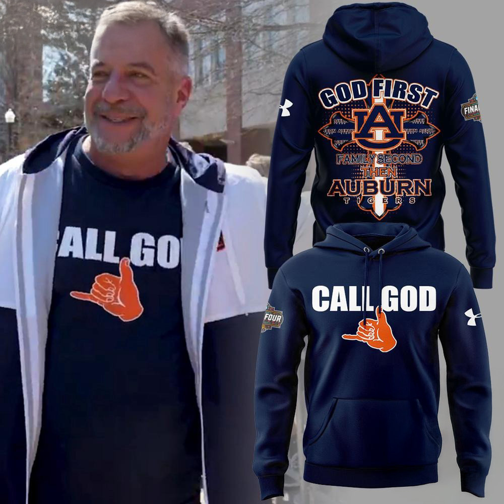 Auburn Tigers Basketball CALL GOD Logo 2025 Hoodie Gift Ideas For Basketball Lovers