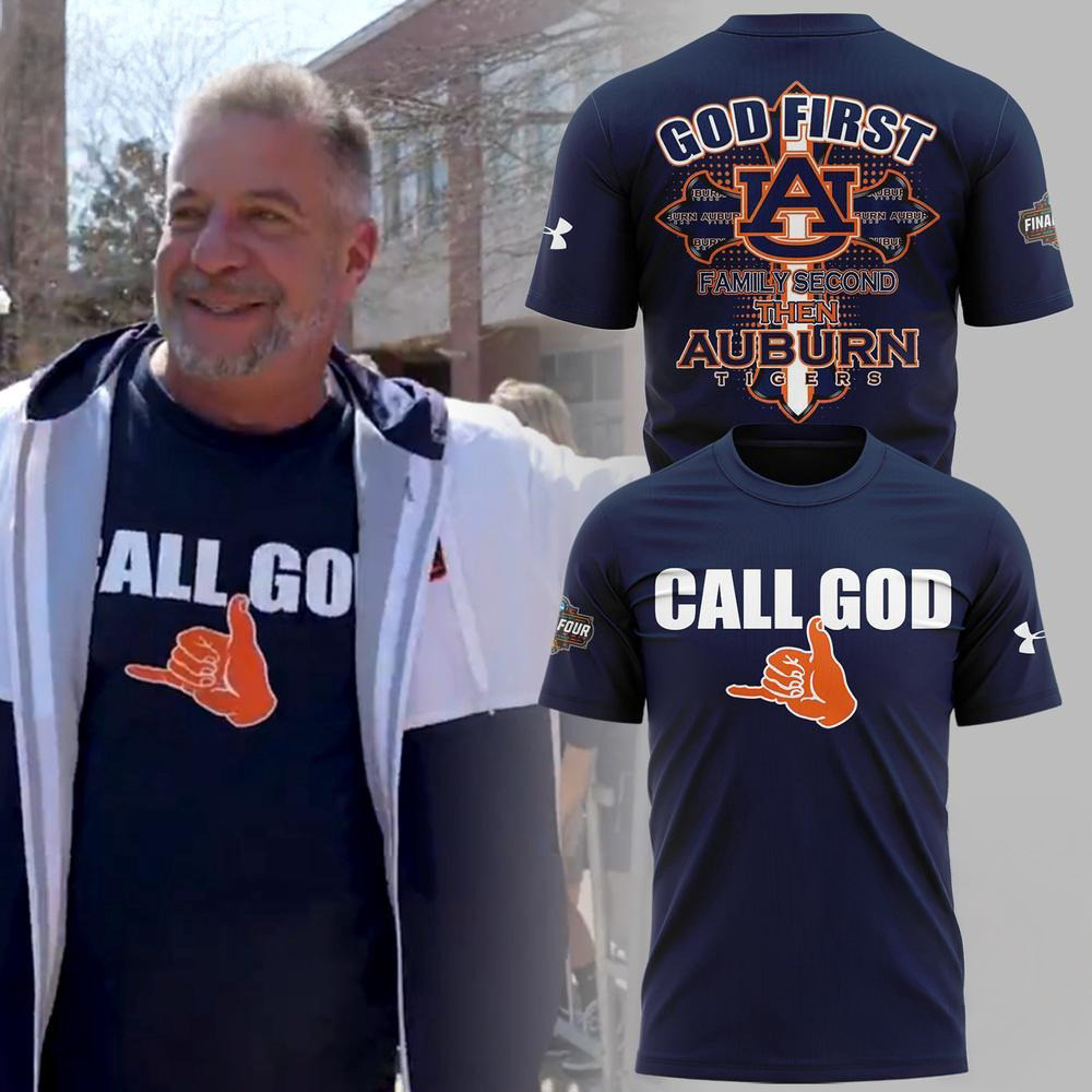 Auburn Tigers Basketball CALL GOD Logo 2025 Shirt Gift Ideas For Basketball Lovers