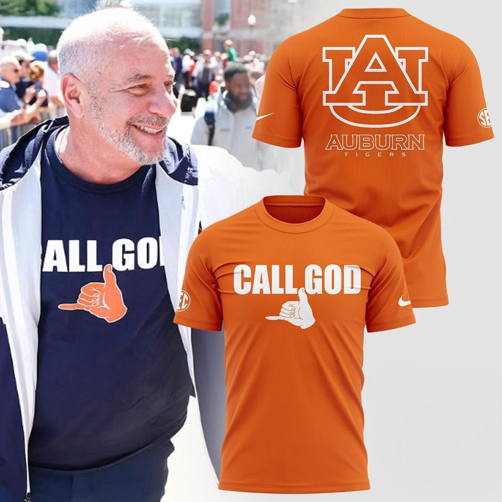 Auburn Tigers Basketball CALL GOD Orange Shirt Gifts For Basketball Fan