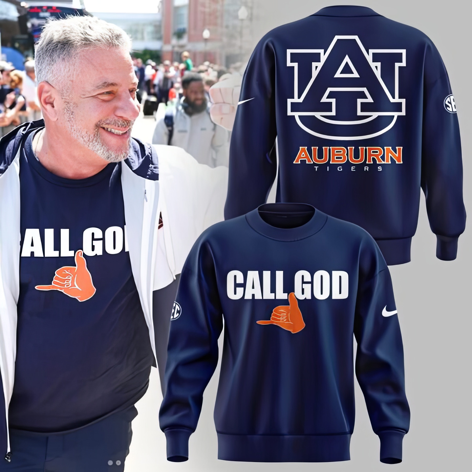 Auburn Tigers Basketball Call God Sweatshirt Best Gifts For Auburn Fans For Men Women