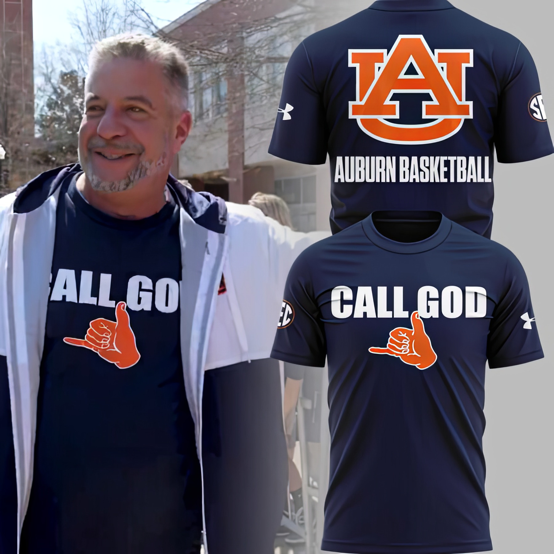 Auburn Tigers Basketball Call God T-Shirt Best Gifts For Auburn Fans For Men