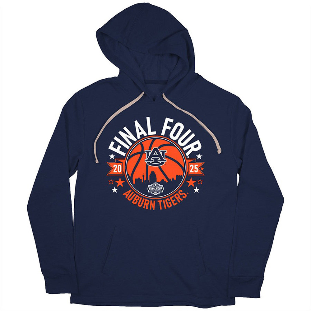 Auburn Tigers Final Four Merch Hoodie 2025 NCAA Men's Basketball March Madness Great Gifts