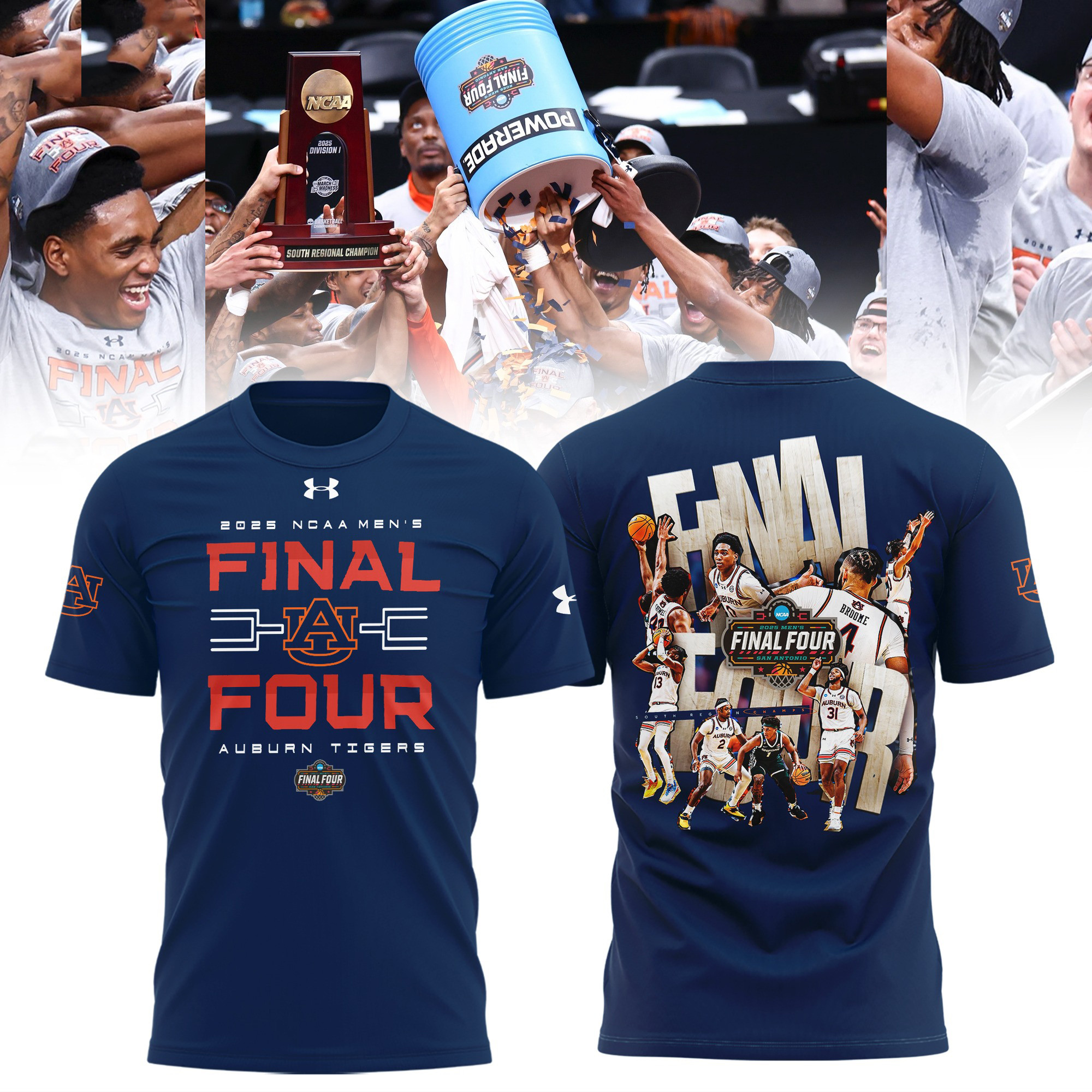 Auburn Tigers Final Four Shirt 2025 NCAA Men's Basketball March Madness Merch Clothing
