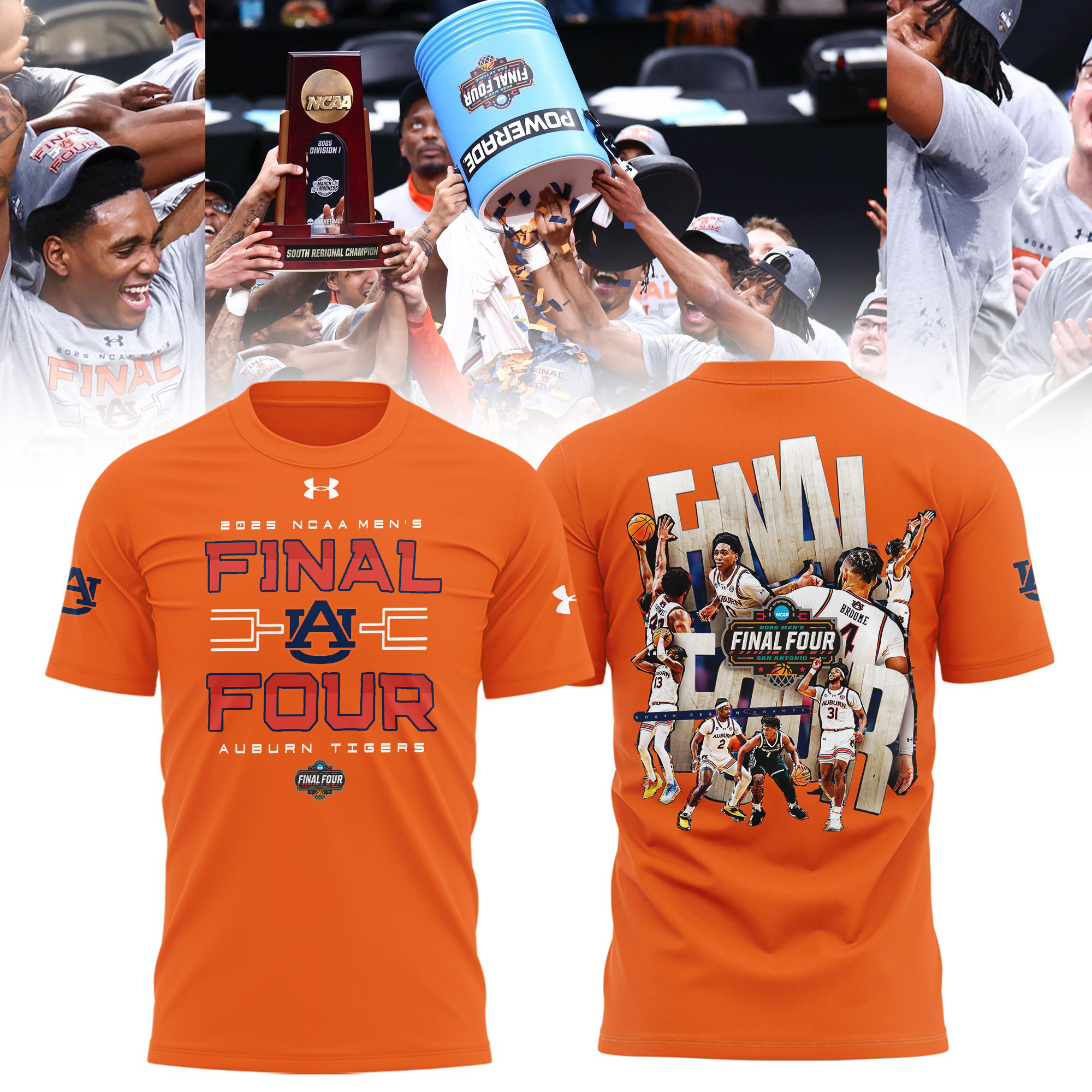 Auburn Tigers Final Four Shirt 2025 NCAA Men's Basketball T-Shirt Merch Gifts For Fans