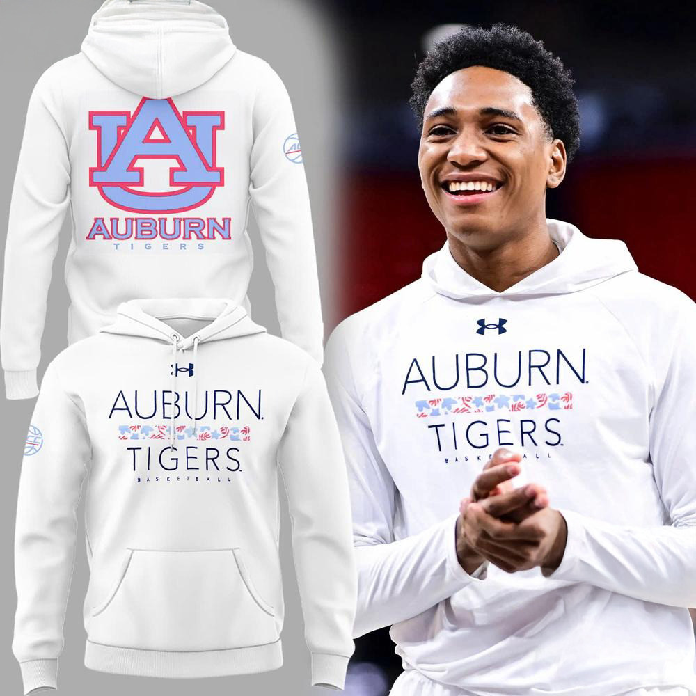 Auburn Tigers Men's Basketball New Design Hoodie Best Gifts For Basketball Fans