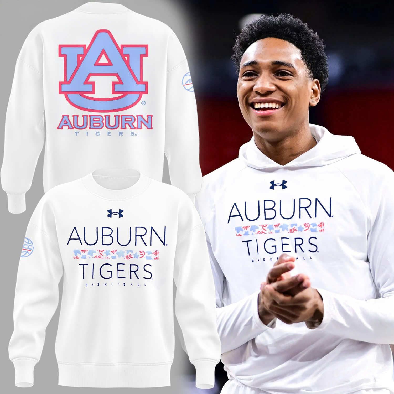 Auburn Tigers Men's Basketball New Design Sweatshirt Best Gifts For Basketball Fans