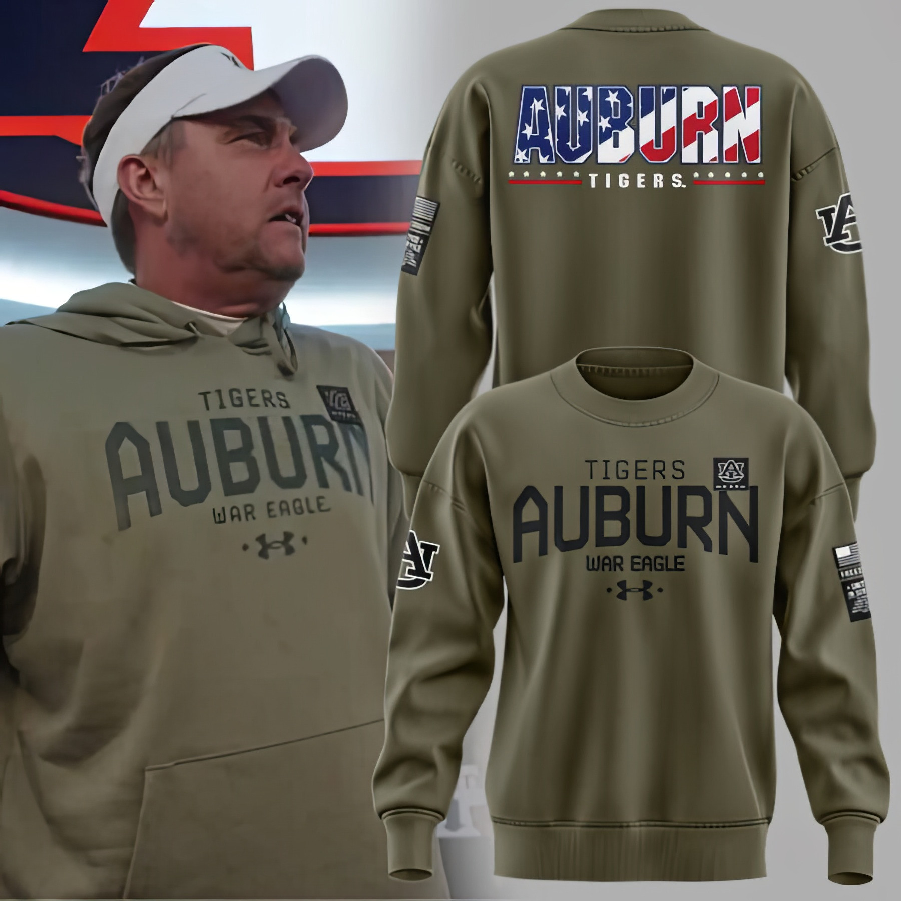 Auburn Tigers War Eagle Basketball Veteran Sweatshirt Military Best Gifts For Auburn Fans