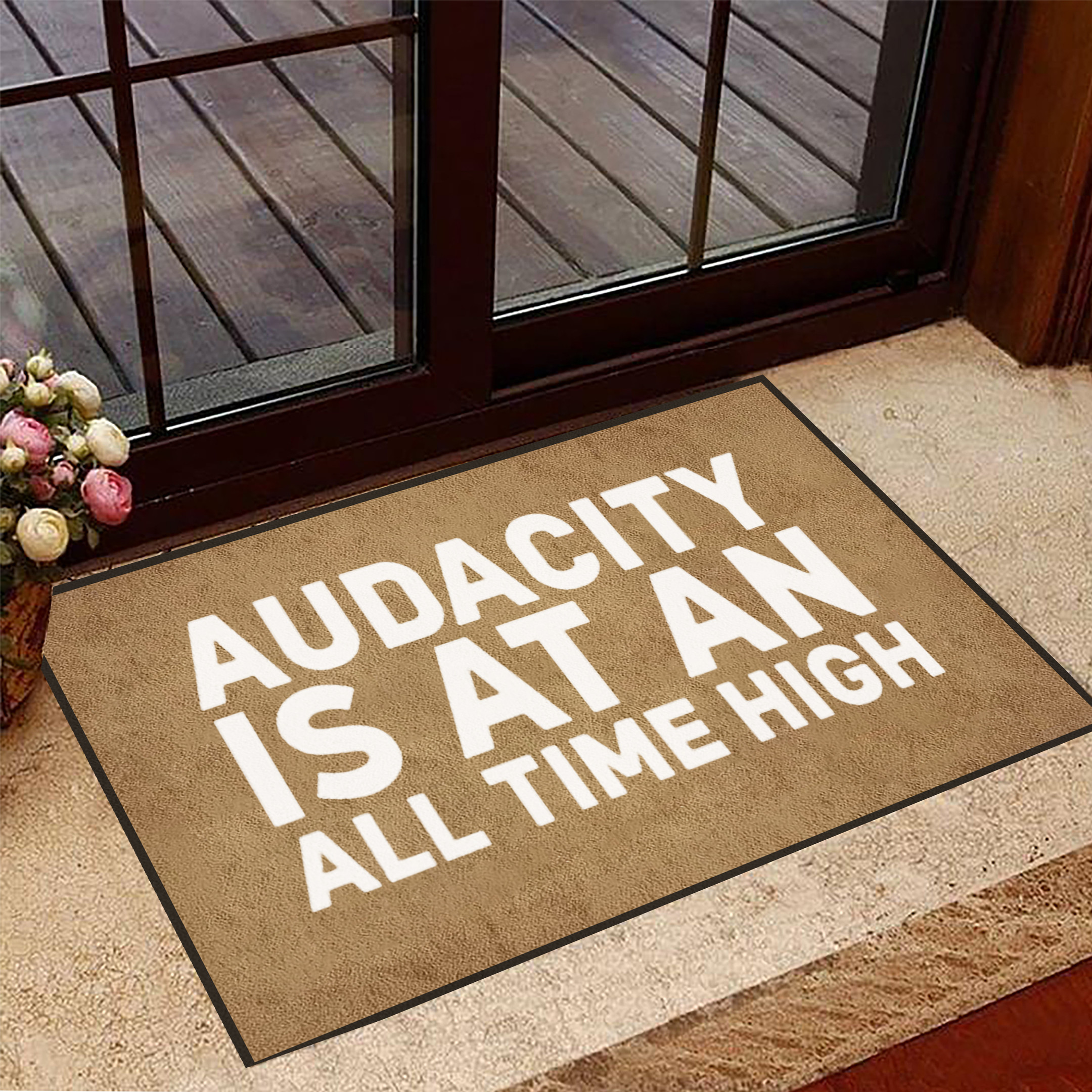 Audacity Doormat Audacity Is At An All Time High Funny Door Mat