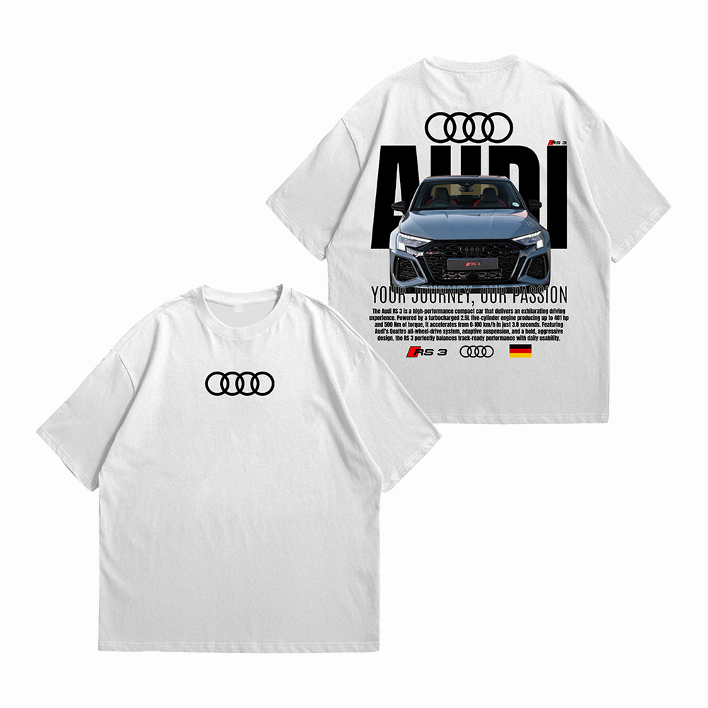 Audi RS3 Your Journey Our Passion T-Shirt Audi Supercar Aesthetic Shirt Car Fan Gift