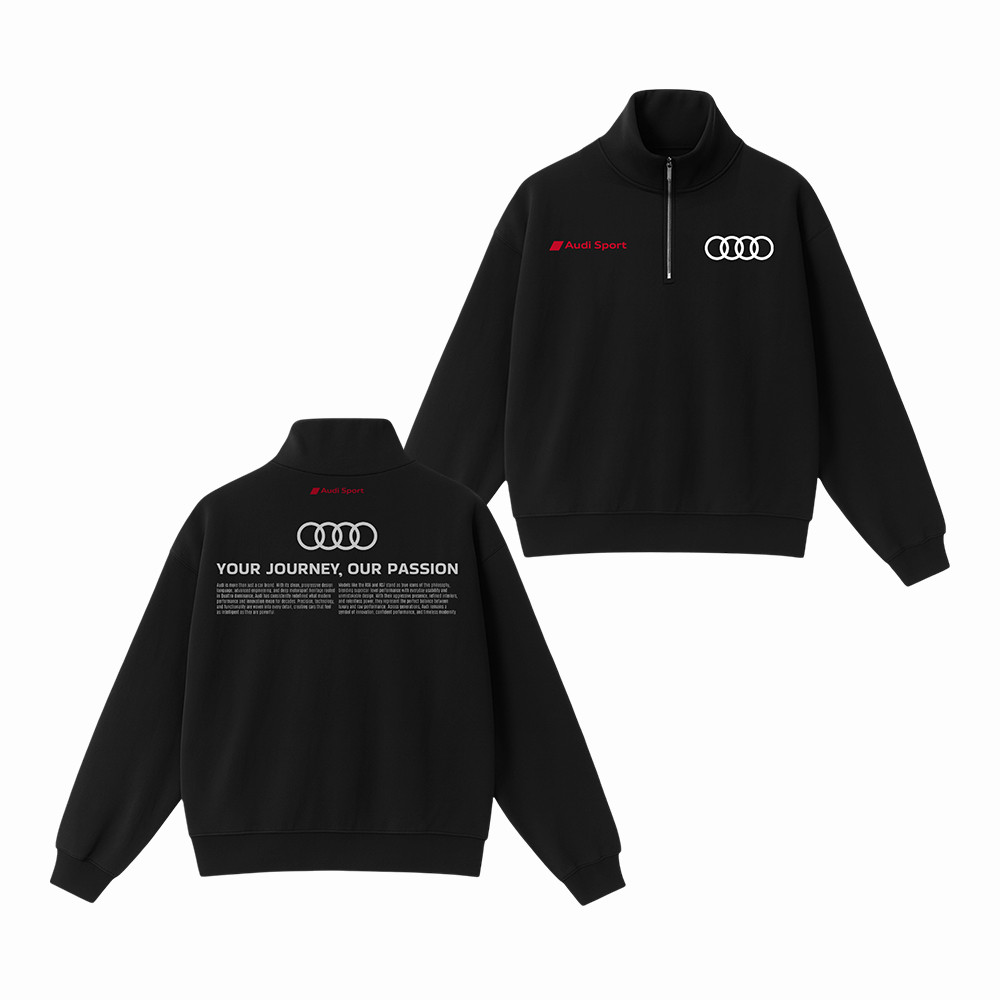 Audi Sport Your Journey Our Passion Zip Sweatshirt Audi Racing Apparel Racing Fans Gift Ideas