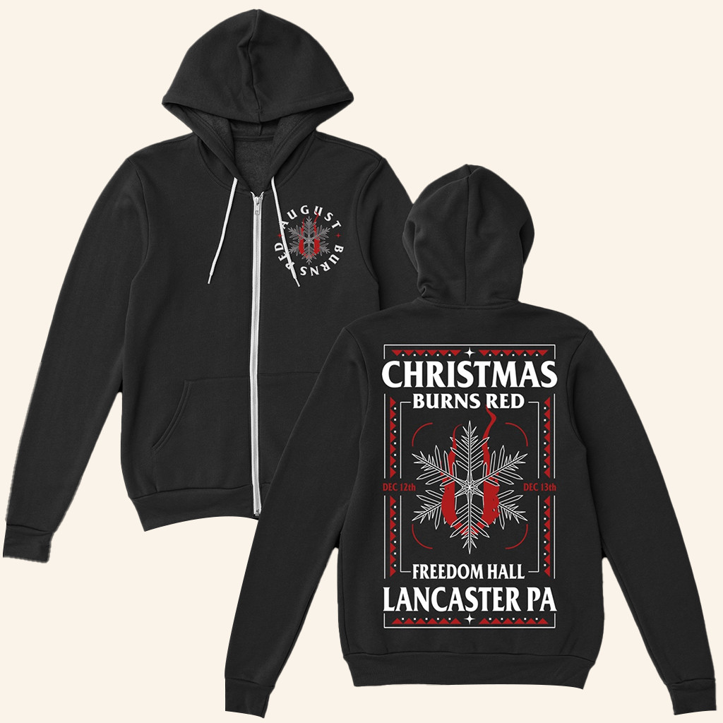August Burns Red Merch Christmas Burns Red Freedom Hall Lancaster PA Zip Hoodie Gifts For Fans