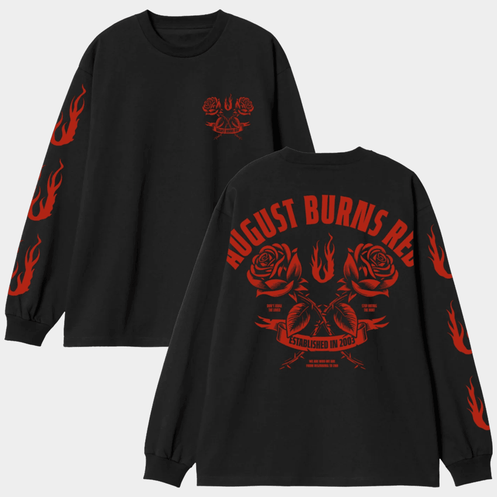 August Burns Red Merch Roses Long Sleeve T-Shirt August Burns Red Shirt Gifts For Brother