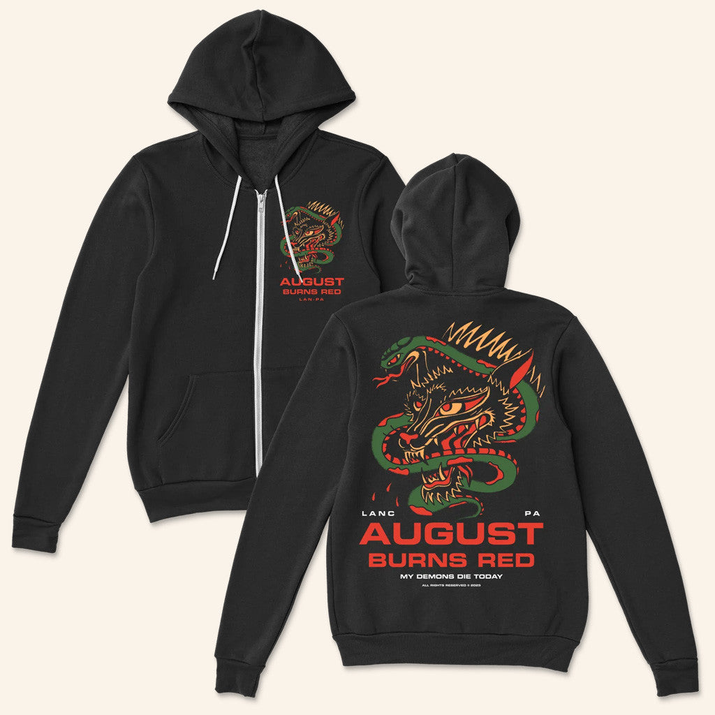 August Burns Red Merch Snake Dragon Zip Up Hoodie Gifts For Friends