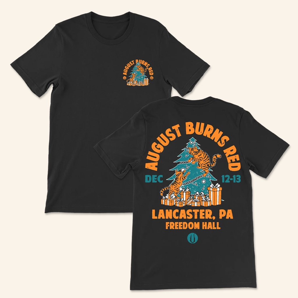 August Burns Red Tour Merch Christmas Cats T-Shirt Presents For Music Lovers