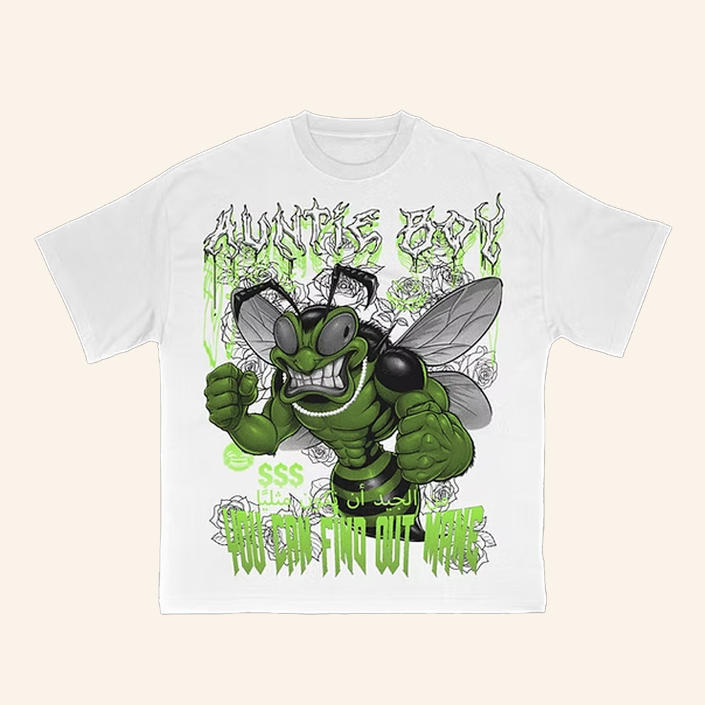 Auntie Boy Merch Stinger White T-Shirt Best Gifts For Music Lovers