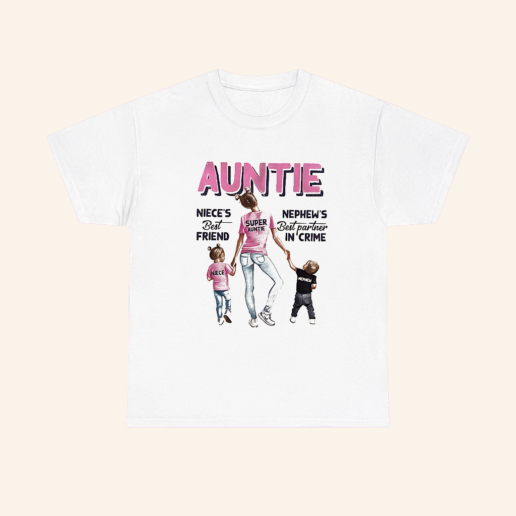 Auntie Nieces Best Friend Nephews Best Partner In Crime Shirt Gifts For Aunt