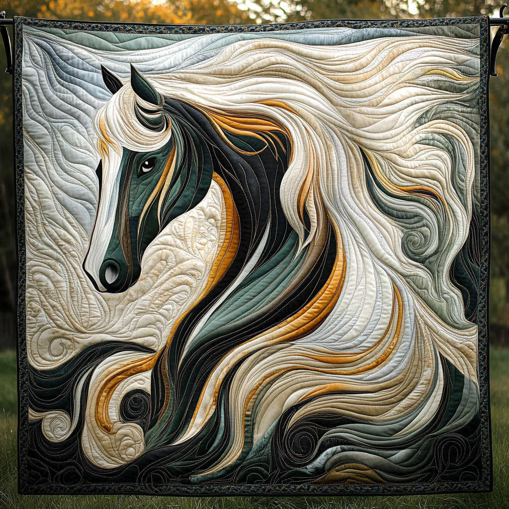 AuroraÃ¯Â¿Â½s Ride Quilted Blanket Equine Gifts For Horse Lovers