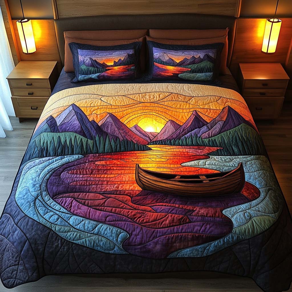 Aurora Lake Quilted Bedding Set Christmas Bedding Sets Christmas Presents For Sea Turtle Lovers
