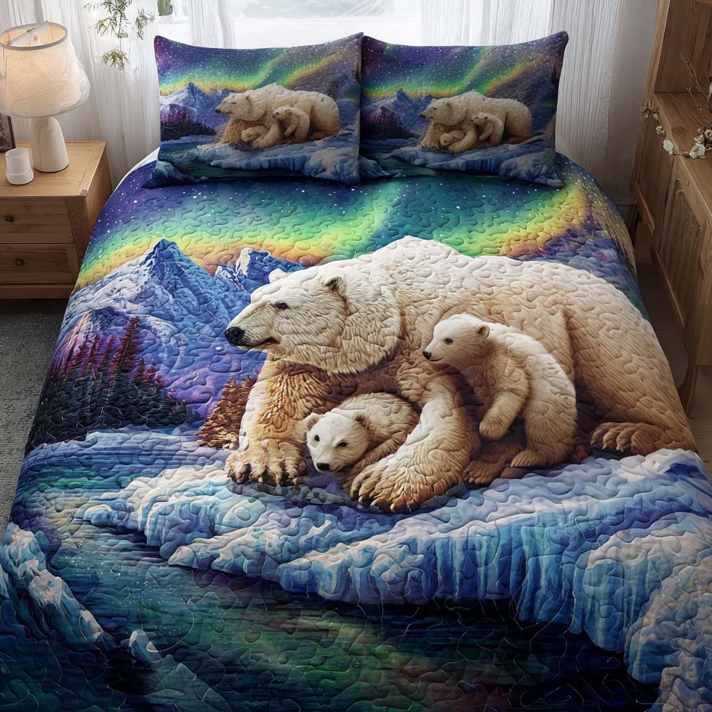 Aurora Nights Quilted Bedding Set Twin Duvet Covers Holiday Keepsake For Mom