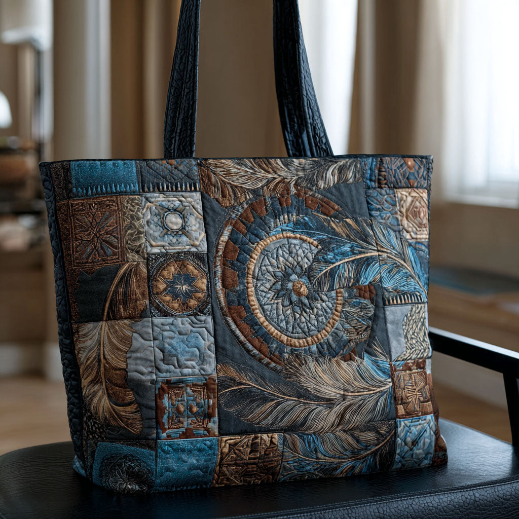 Aurora Web Quilted Tote Bag Great Native American Presents