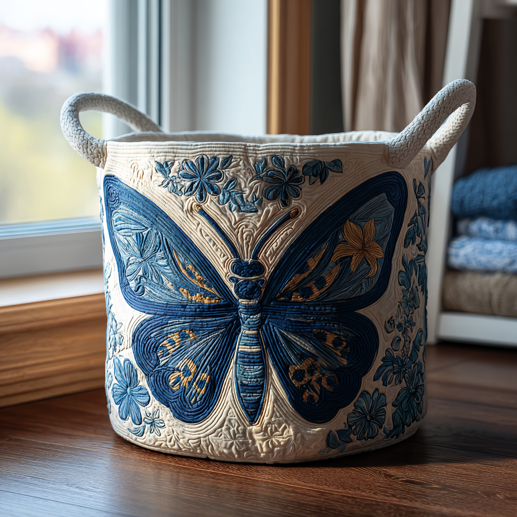 Aurora Wings Quilted Laundry Basket Best Gift For Him