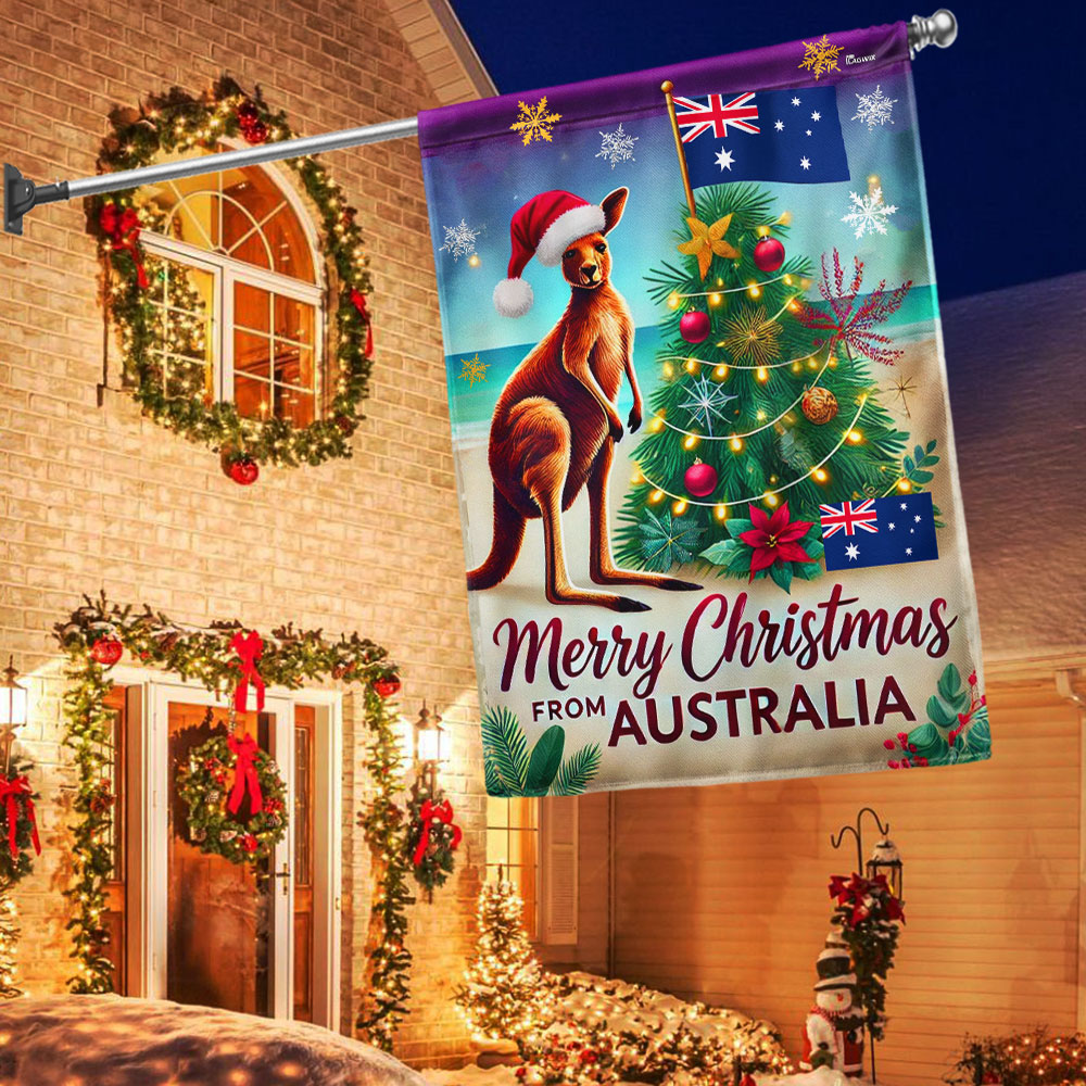 Australia Christmas Kangaroo Christmas Tree Australian Flag