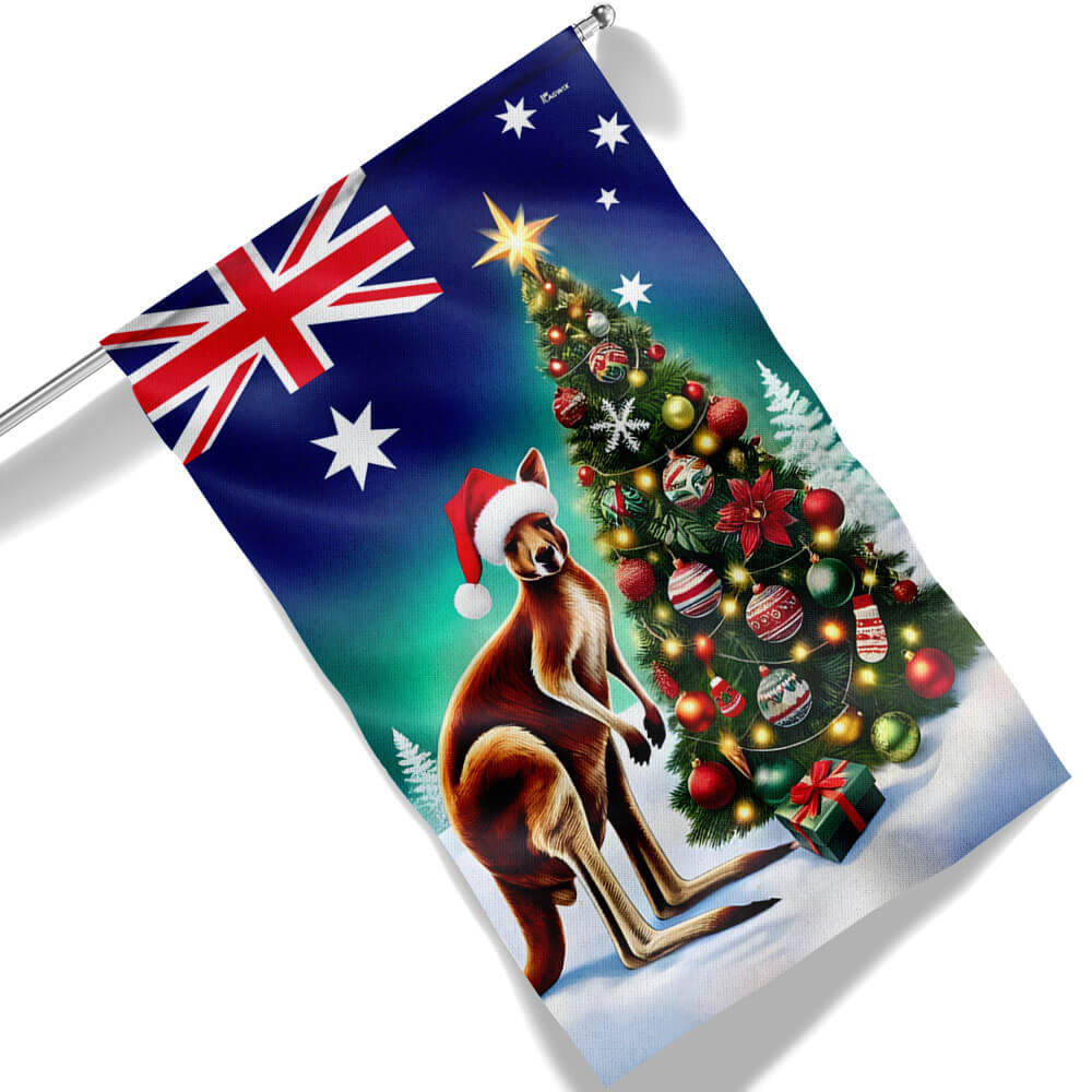 Australia Christmas Kangaroo Christmas Tree Australian Flag Christmas 2025
