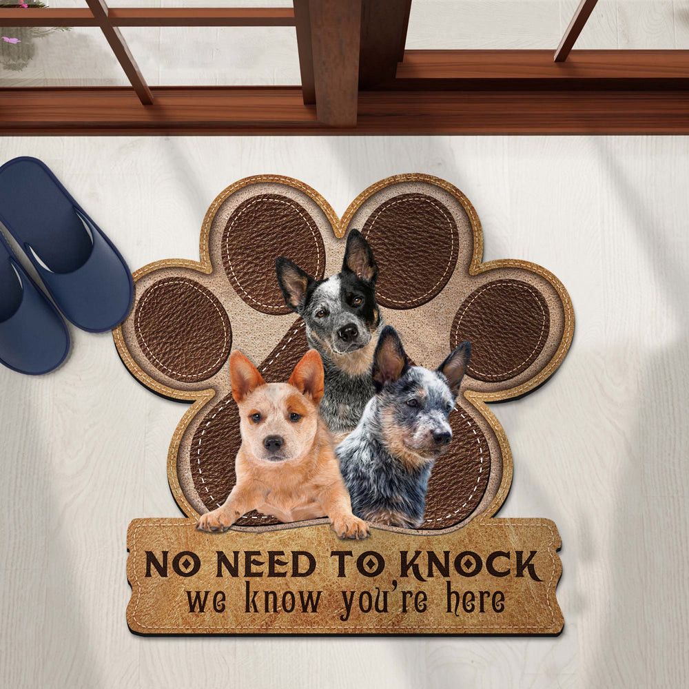 Australian Cattle No Need To Knock Doormat Entryway Rug Ideas Cool Gifts For Dog Lovers