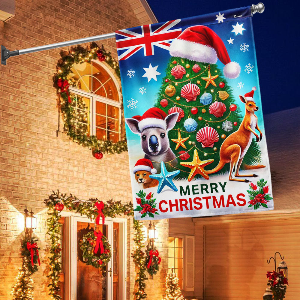 Australian Christmas Kangaroo Christmas Tree Australia Flag