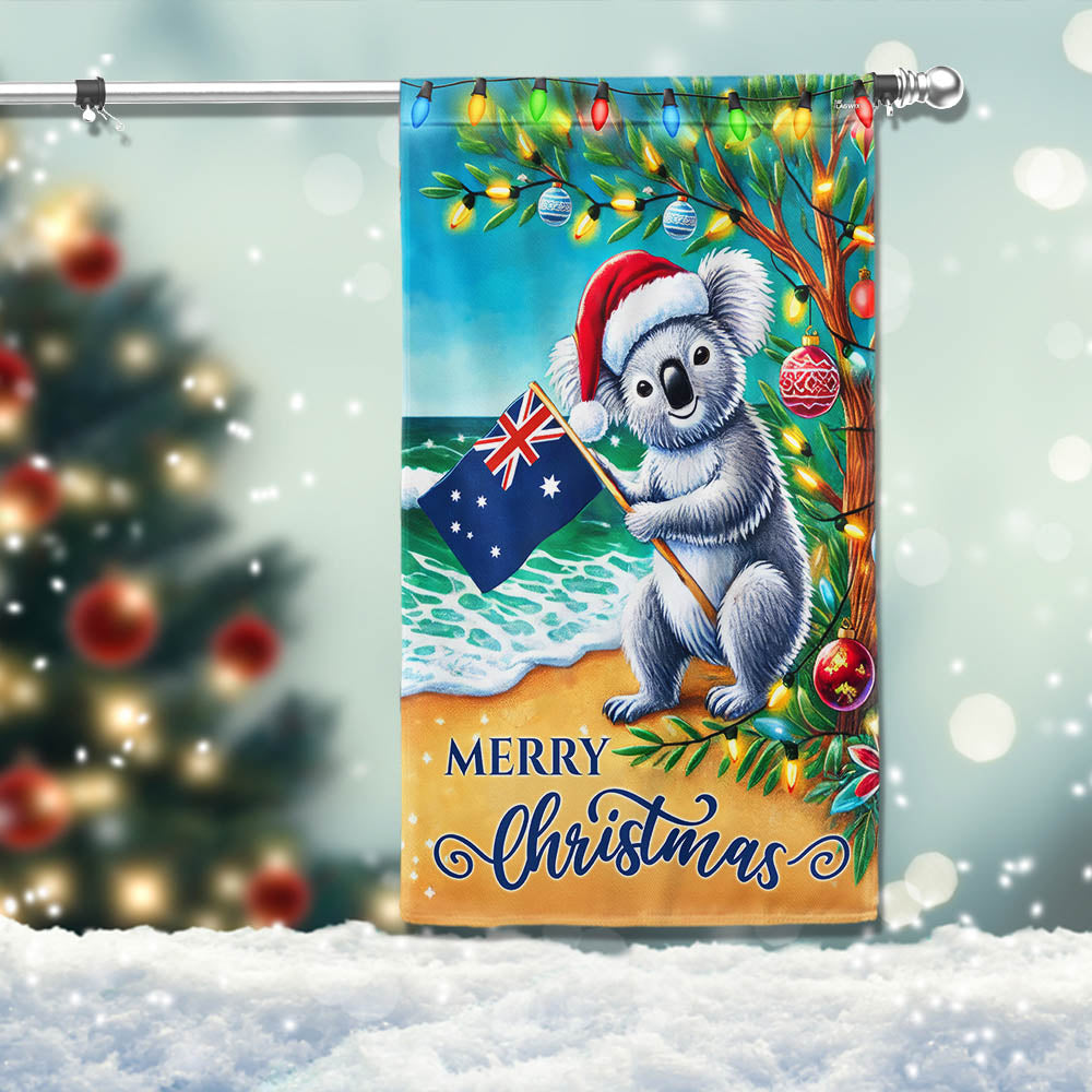 Australian Koala Christmas Australia Flag