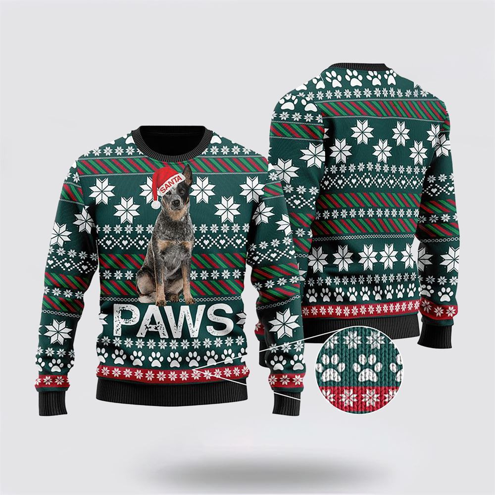 Australian Shepherd Pine Tree Ugly Christmas Sweater Christmas Gift For Dog Love