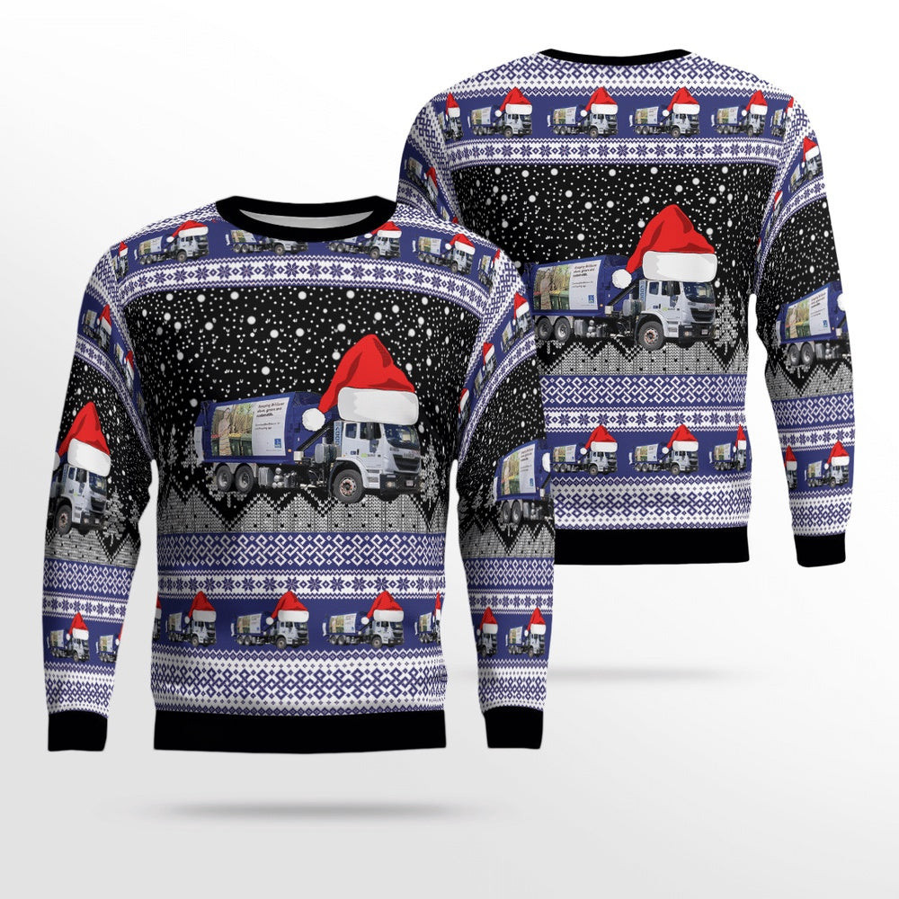 Australian Suez Waste Collection Truck Christmas Unisex Sweaters Christmas Gift