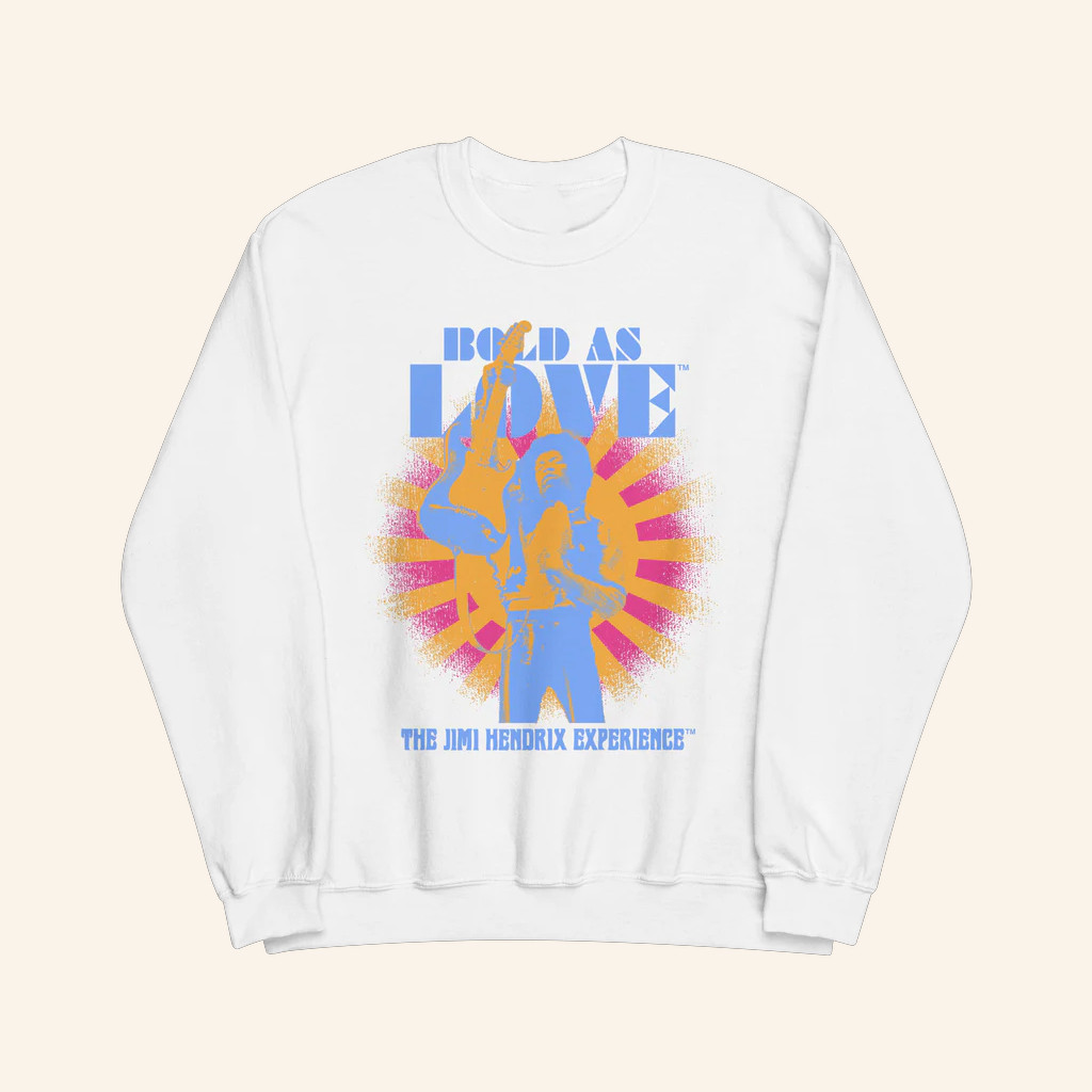 Authentic Hendrix Merch Bold As Love Sweatshirt Christmas Gifts For Him Authentic Hendrix Merch Bold As Love Sweatshirt Christmas Gifts For Him